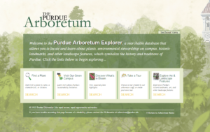 Home Page of the Purdue Arboretum Explorer System