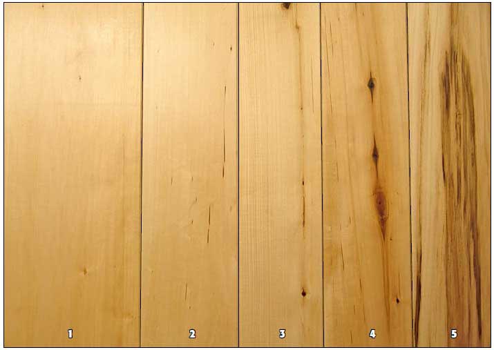 Basswood sanded face, image courtesy of The Wood Database