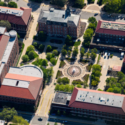 Aerial shots of the Purdue campus. (Purdue University)